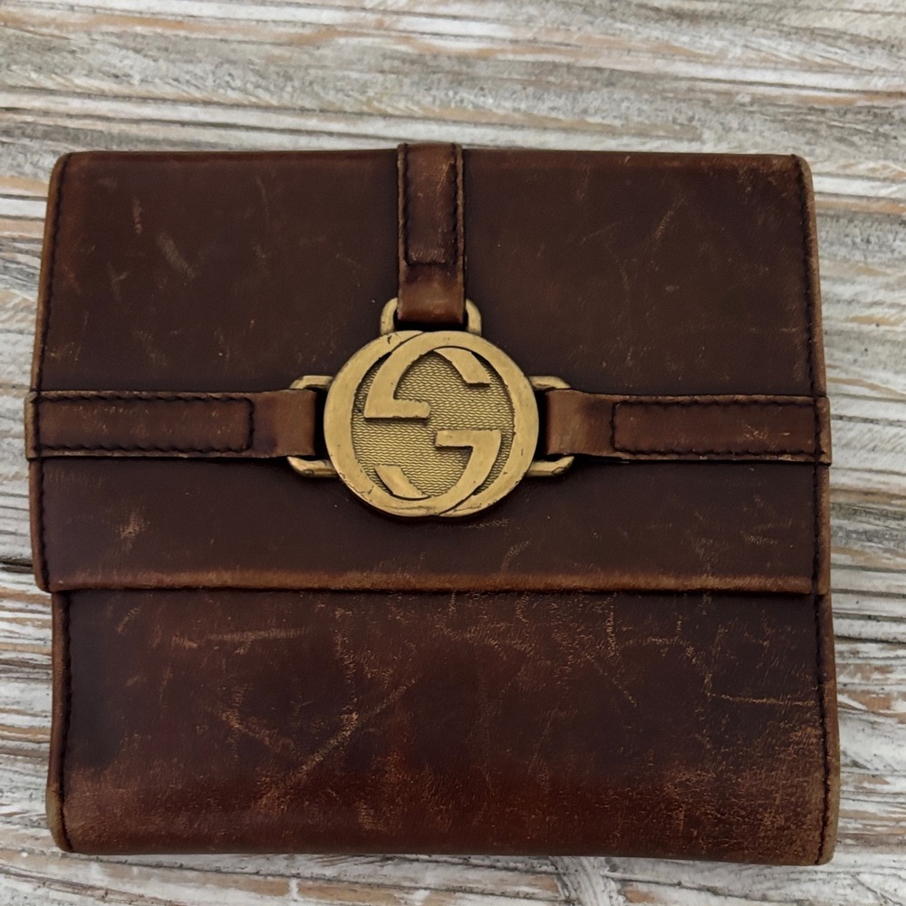 Gucci - Vintage Brown Leather Wallet